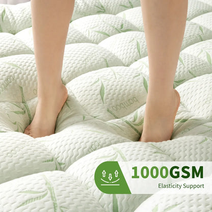 Shilucheng Extra-Thick Cooling Bamboo Mattress Topper