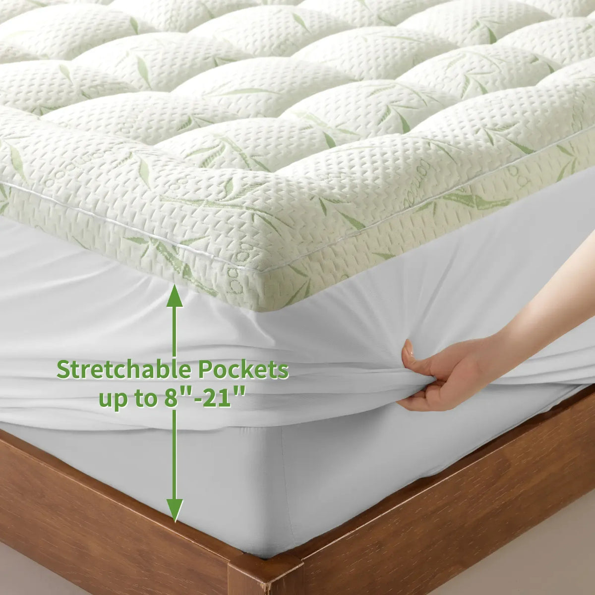 Shilucheng Extra-Thick Cooling Bamboo Mattress Topper