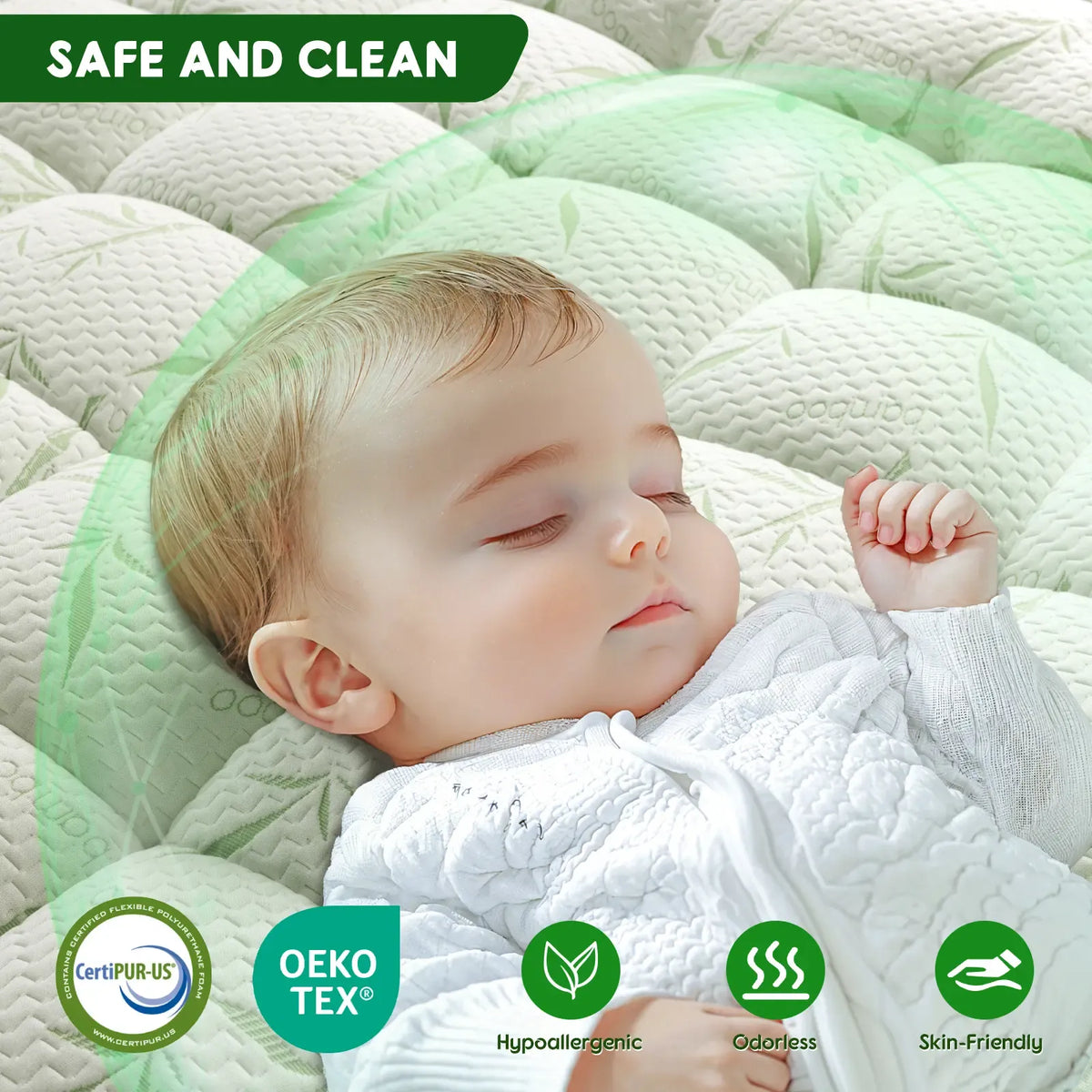 Shilucheng Extra-Thick Cooling Bamboo Mattress Topper