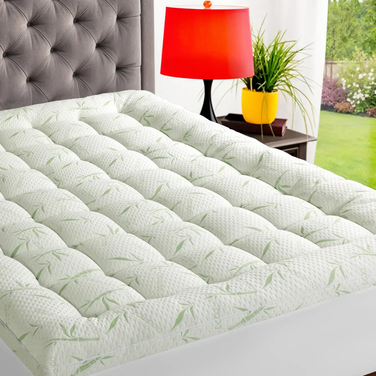 Shilucheng Extra-Thick Cooling Bamboo Mattress Topper