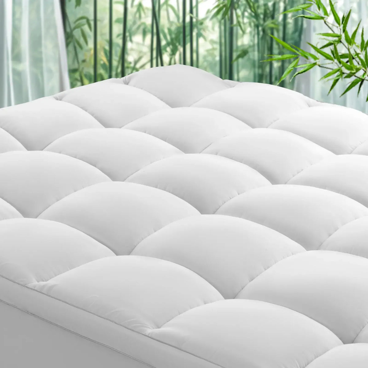Shilucheng Extra-Thick Cooling Bamboo Mattress Topper