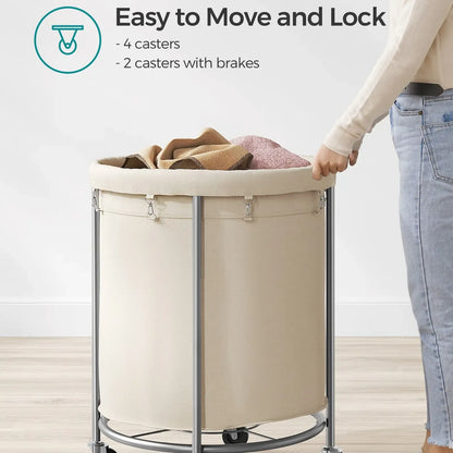 SONGMICS Rolling Laundry Hamper with Wheels