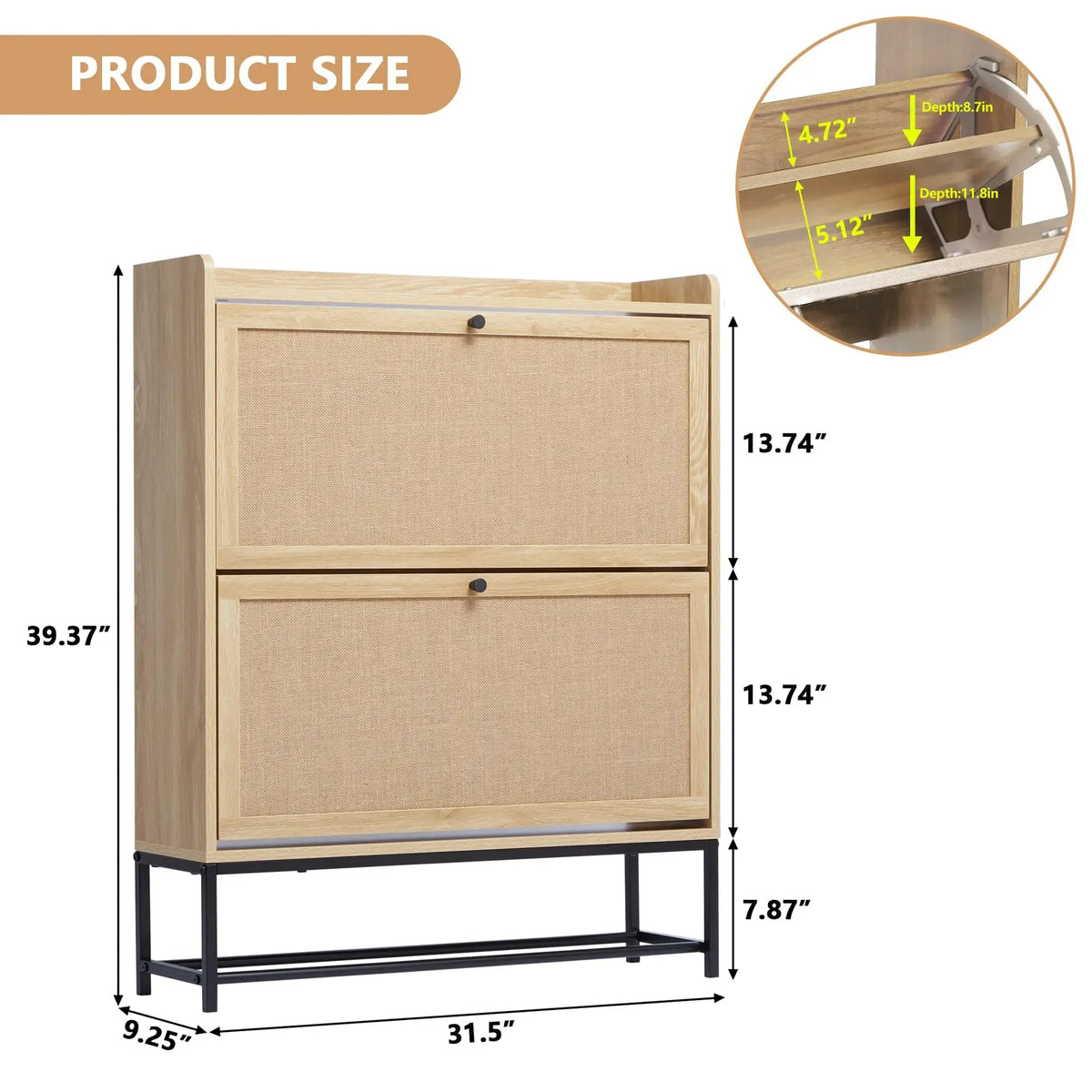 Giratree Flip-Drawer Shoe Cabinet
