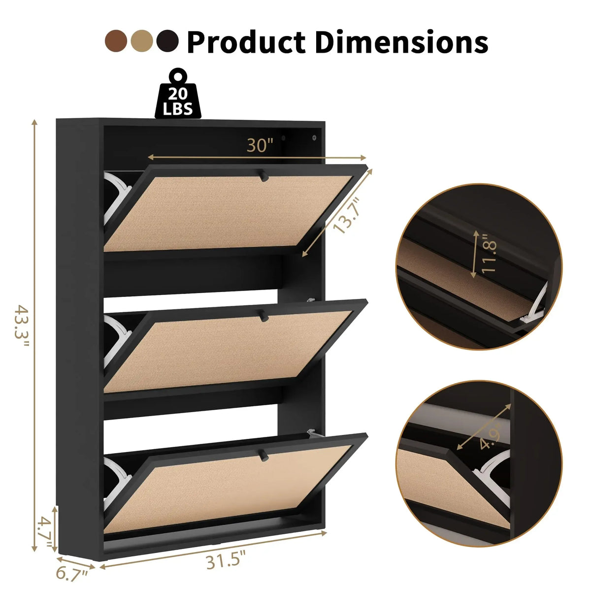 Giratree Flip-Drawer Shoe Cabinet
