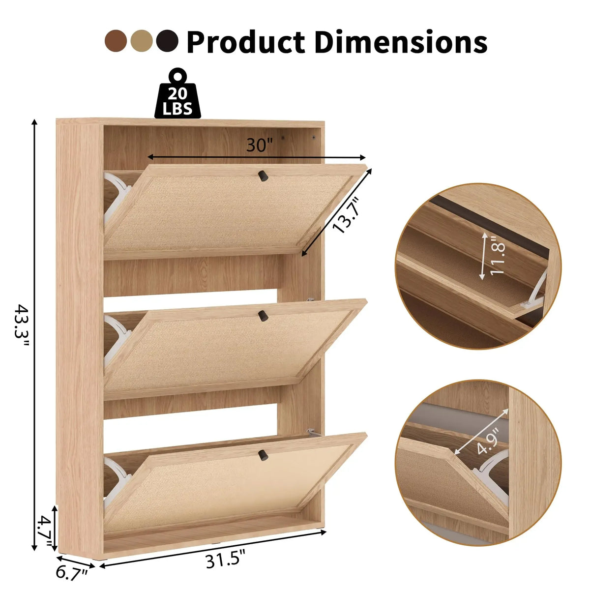 Giratree Flip-Drawer Shoe Cabinet
