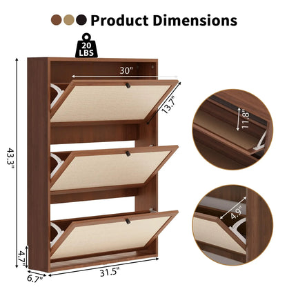 Giratree Flip-Drawer Shoe Cabinet
