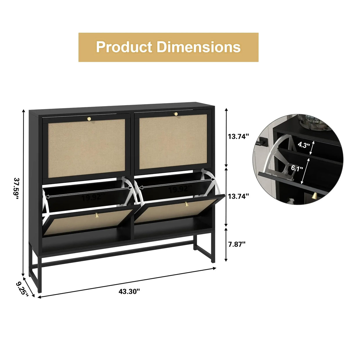 Giratree Flip-Drawer Shoe Cabinet